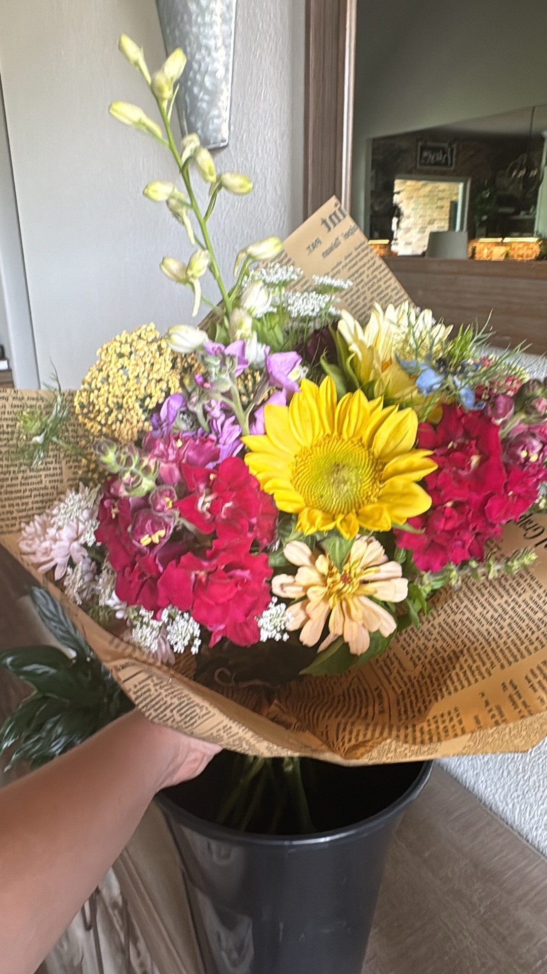 Seasonal flower bouquet