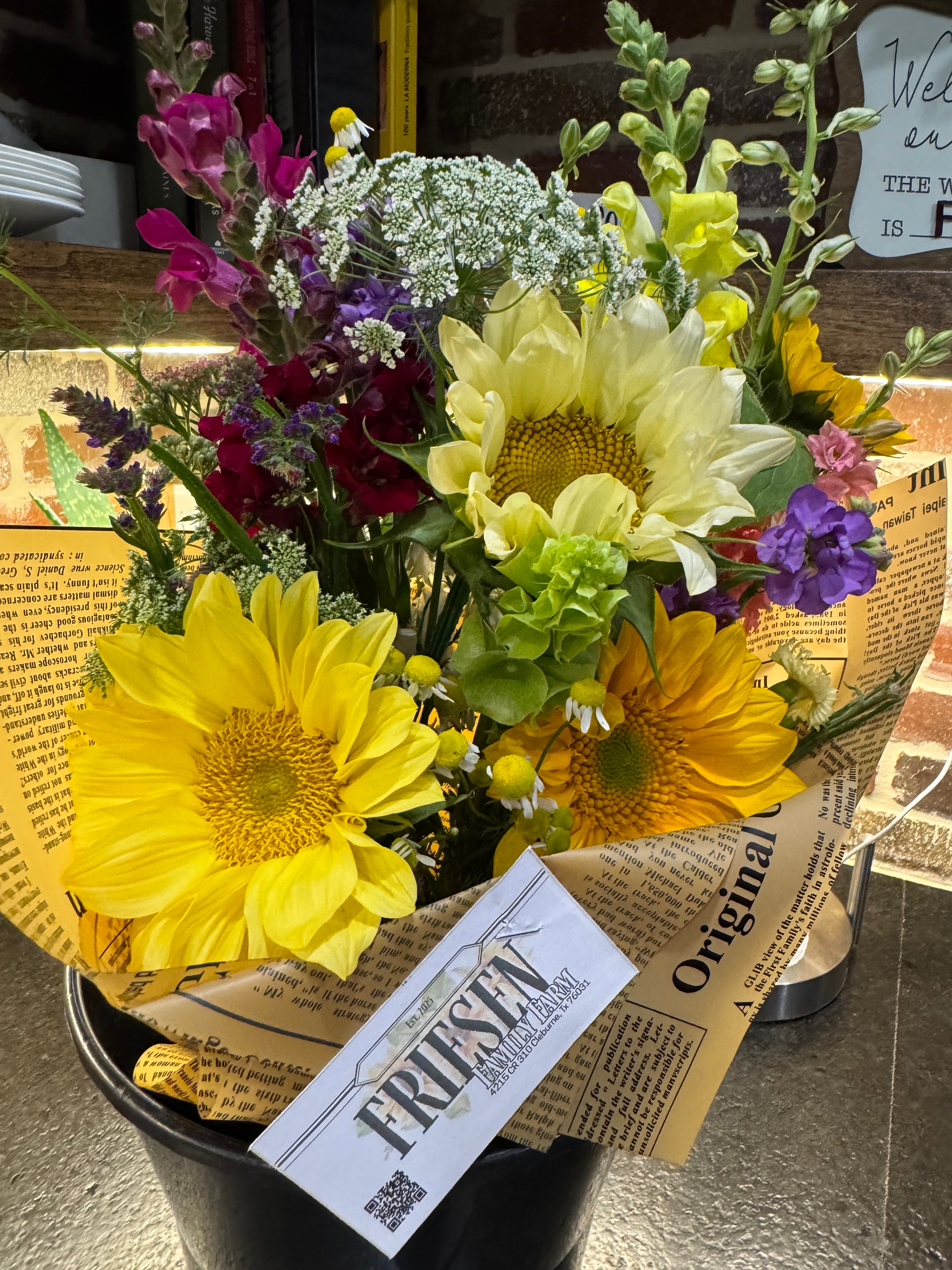 Flowers growing on the farm